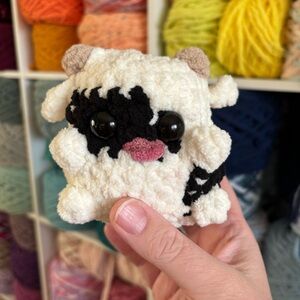 Handmade Crochet mini cow plush